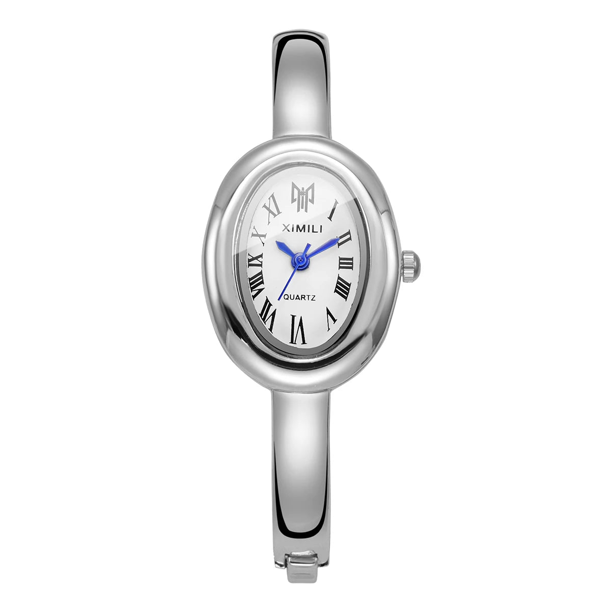 Reloj ovalado con números romanos para mujer