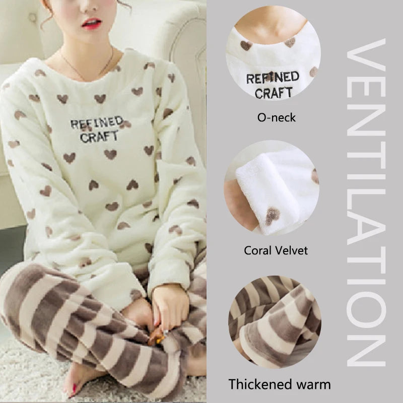 Pijama de terciopelo coral muy calentito