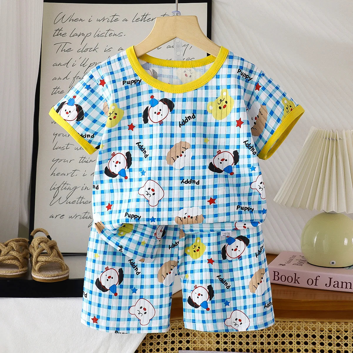 Conjunto bebé camiseta y short de algodón (2 piezas)