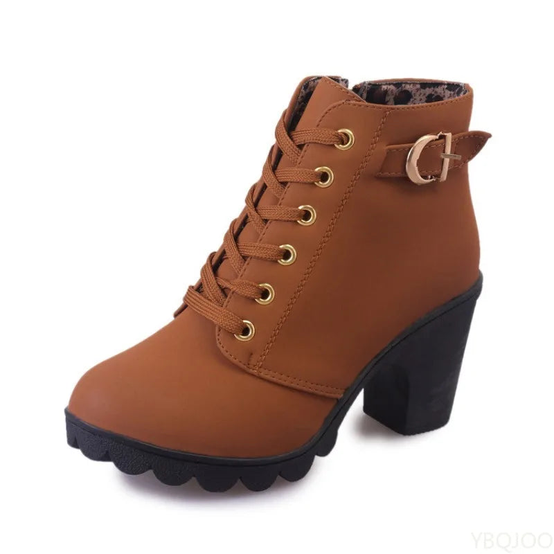 Botas de cordones versátiles para mujer