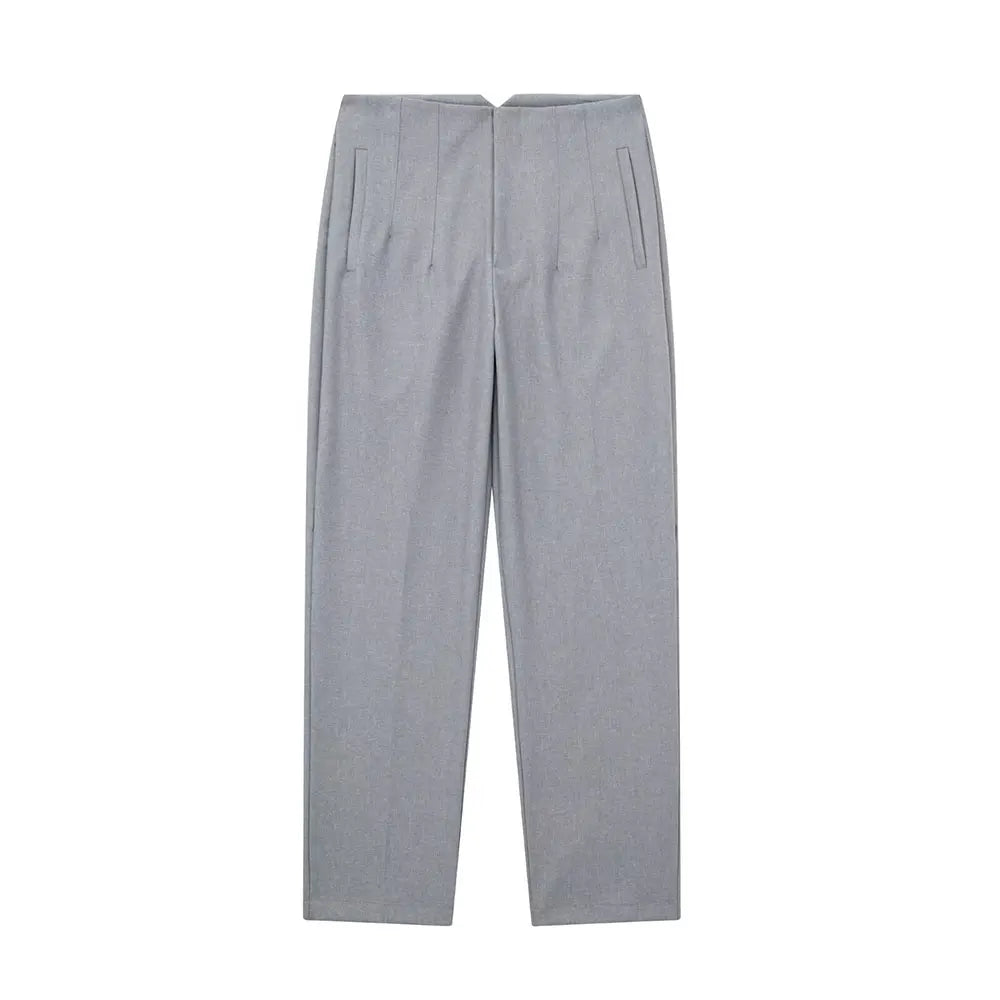 Pantalón de tiro alto básico en colores