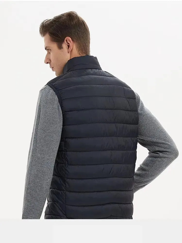 Chaleco acolchado con cuello alto para hombre