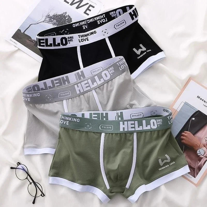 Calzoncillo bóxer de algodón para hombre