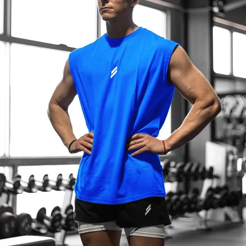 Camiseta de tirantes deportiva transpirable para hombre