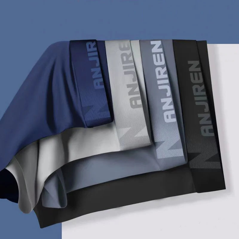 Pack de 4 calzoncillos bóxer de seda fría para hombre