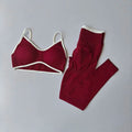 Conjunto deportivo de 2 piezas: top y mallas push-up