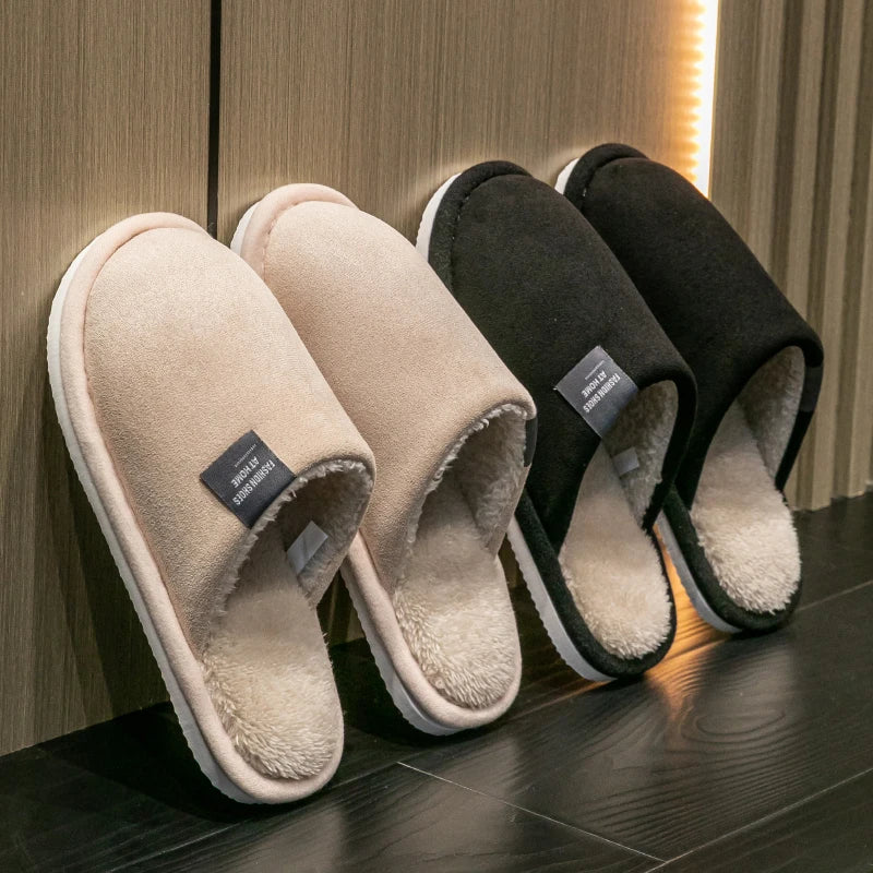 Zapatillas de casa cálidas antideslizantes para hombre