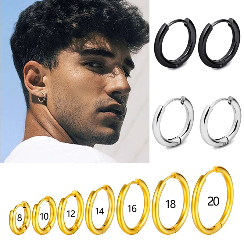 Pendientes de aro de acero inoxidable