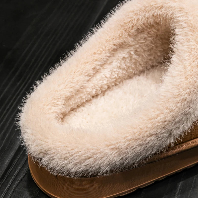 Zapatillas de casa con suela gruesa para mujer