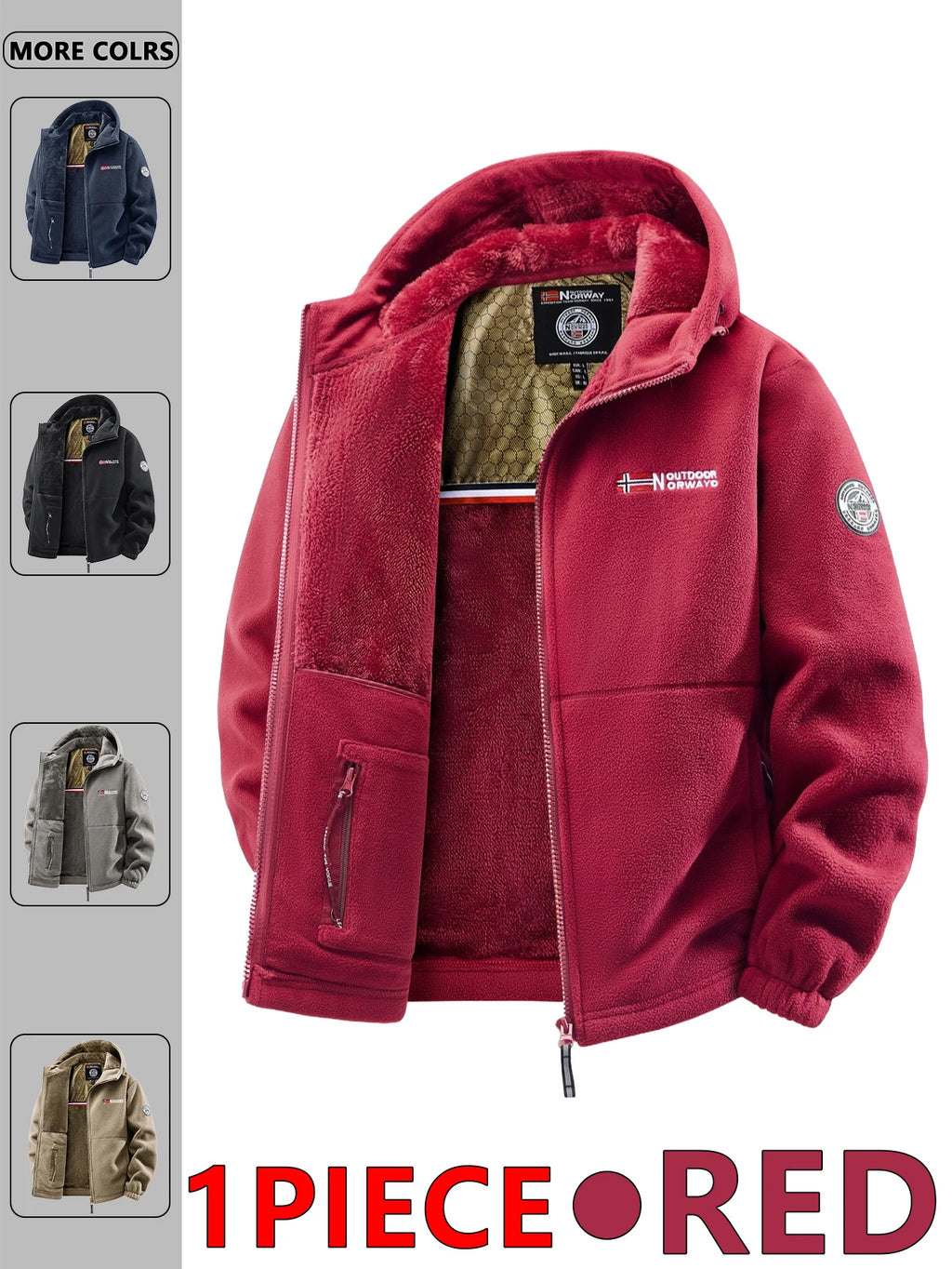 Chaqueta con capucha de otoño-invierno para hombre