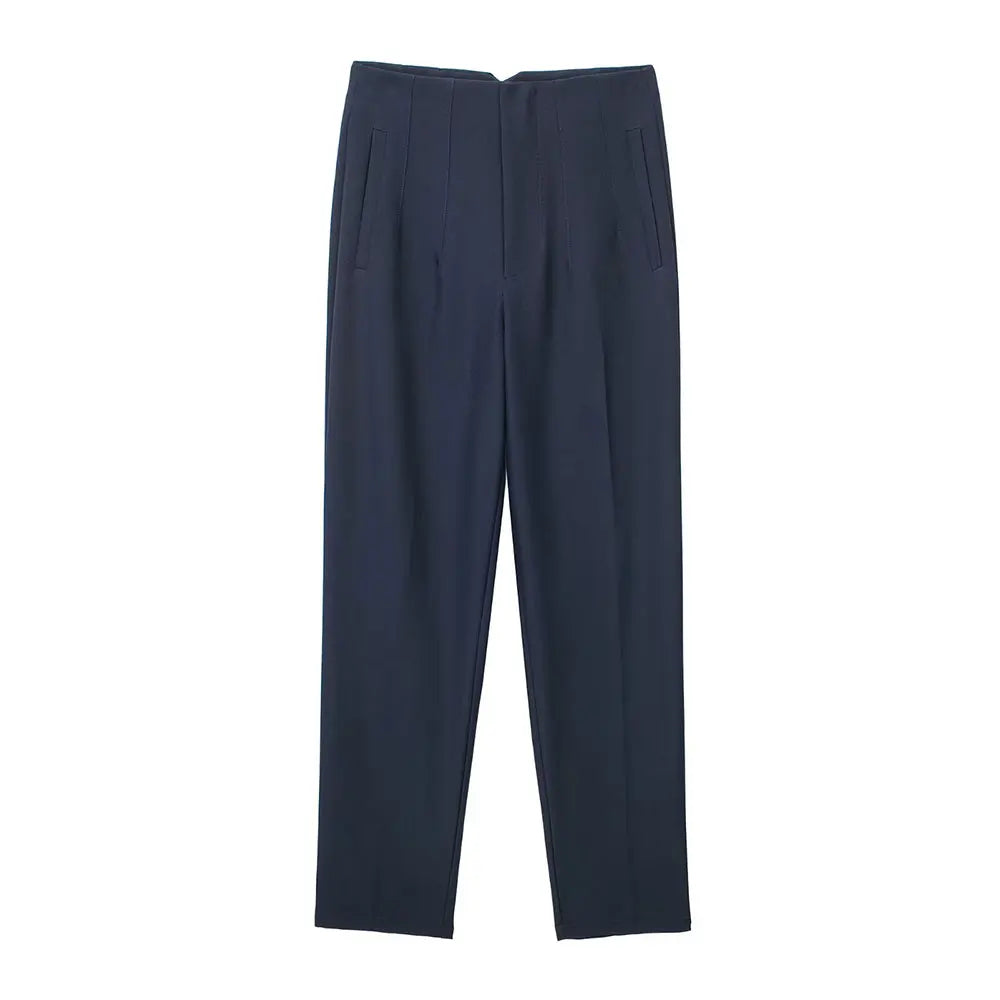 Pantalón de tiro alto básico en colores