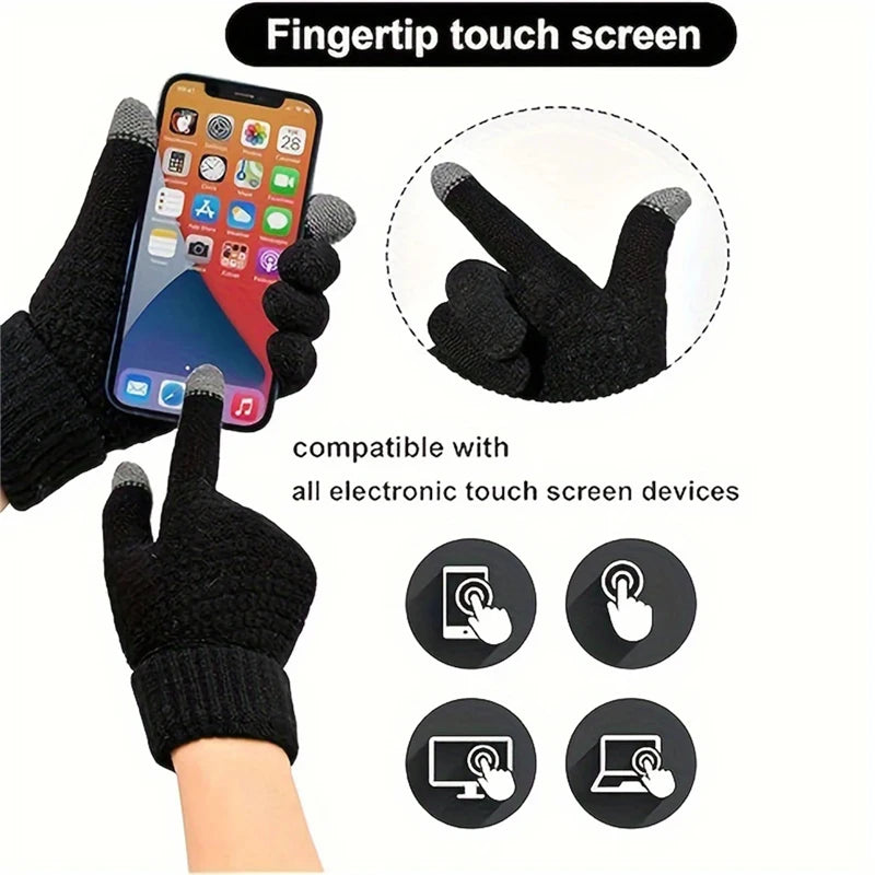 Guantes de punto táctiles unisex