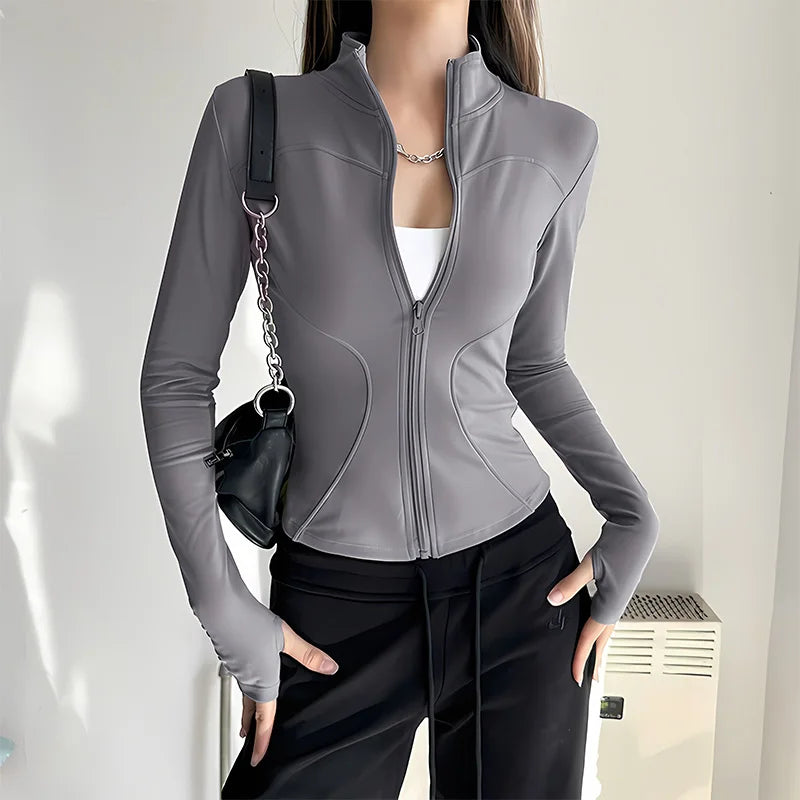 Chaqueta deportiva de secado rápido para pilates