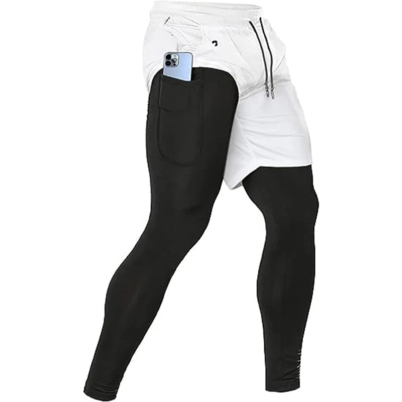Pantalón de chándal 2 en 1 para hombre