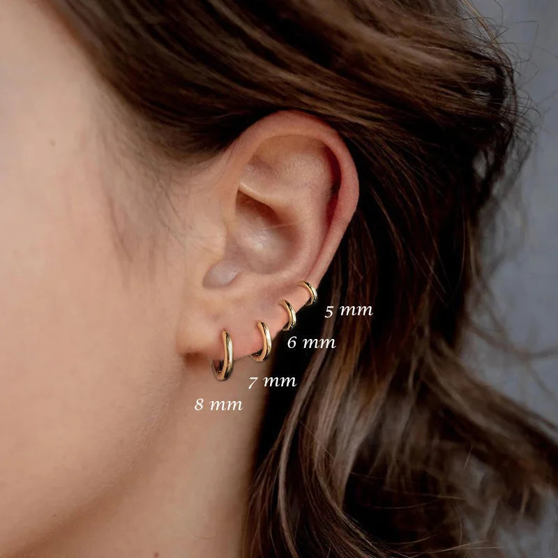 Pendientes de aro de acero inoxidable