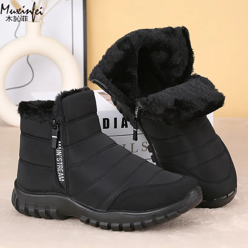 Botas de nieve tobilleras impermeables para hombre