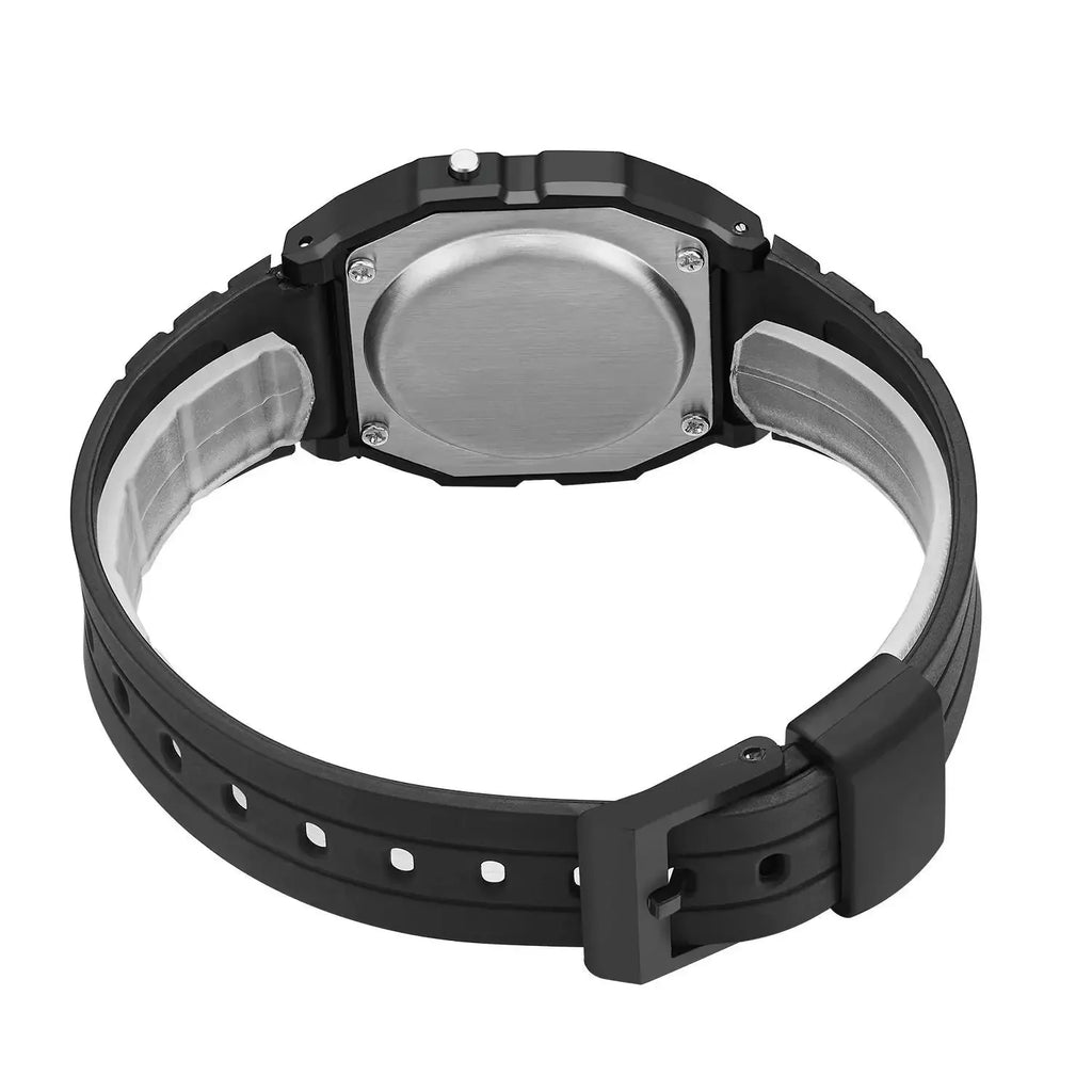 Reloj digital LED deportivo de esfera cuadrada