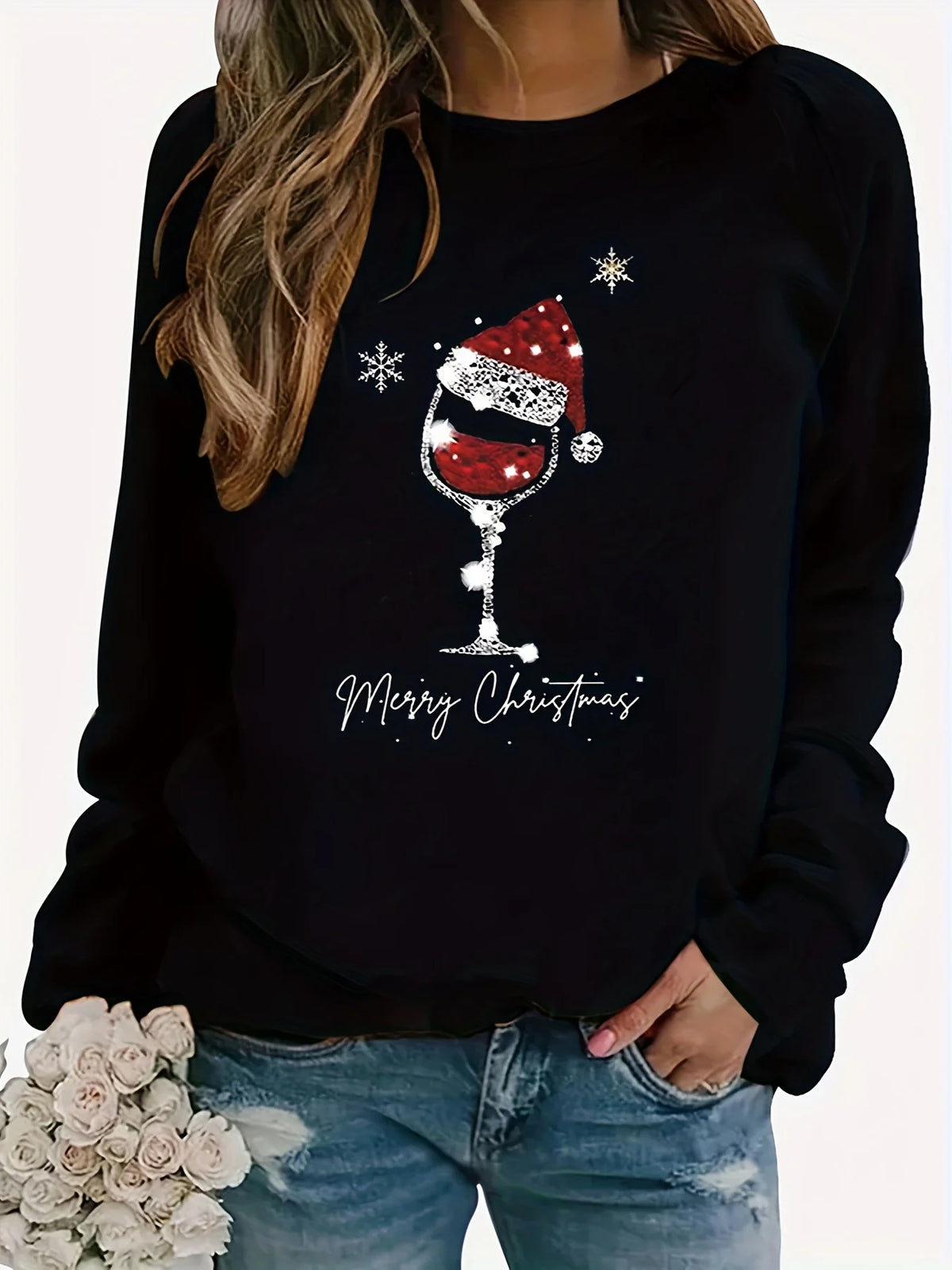 Sudadera navideña con estampado
