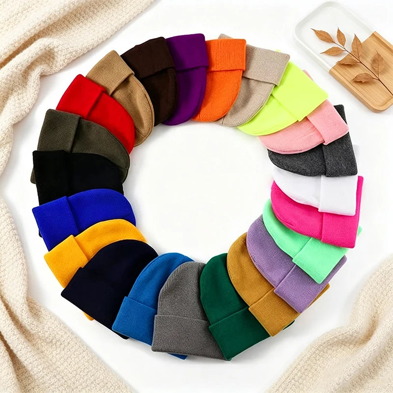 Gorro de lana con vuelta unisex