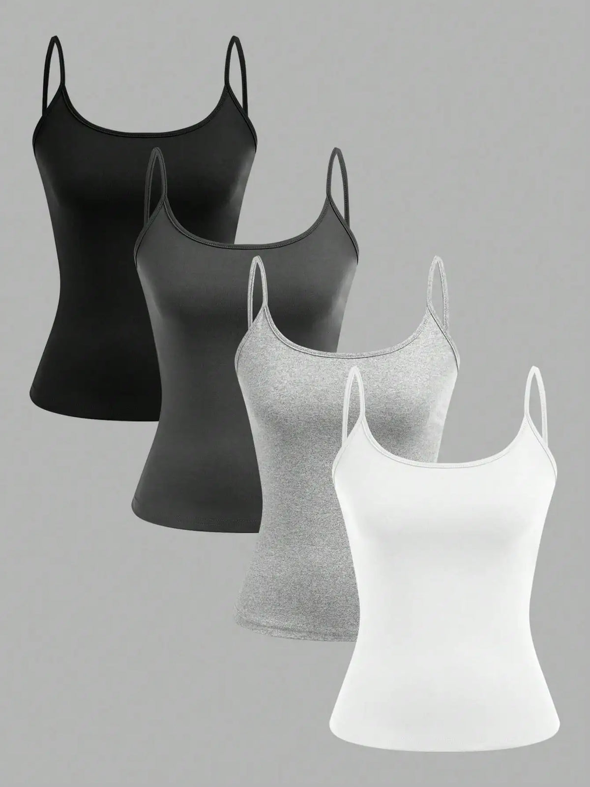 Pack de 4 camisetas de tirantes para mujer