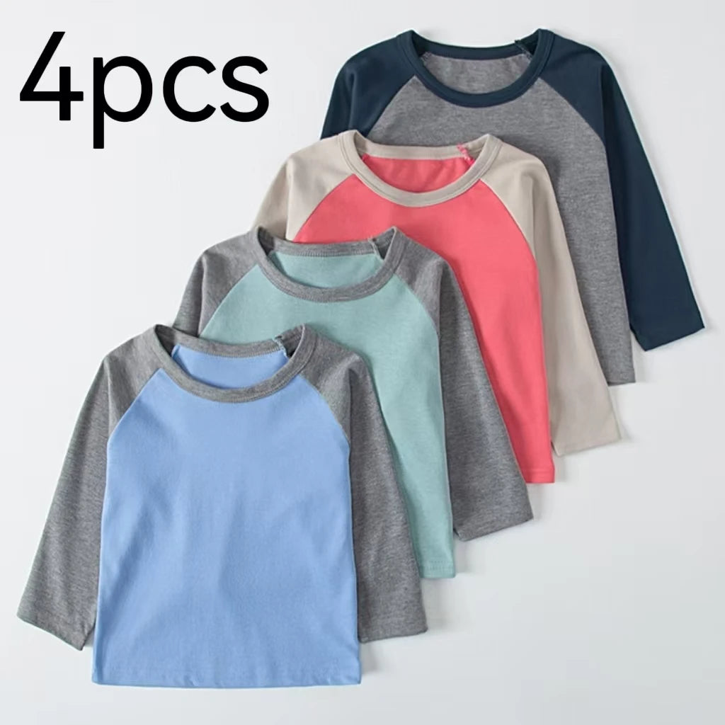 Camisetas infantiles de manga larga (1 o 4 uds)