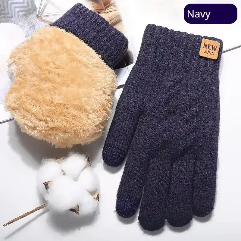 Guantes de punto táctiles con forro