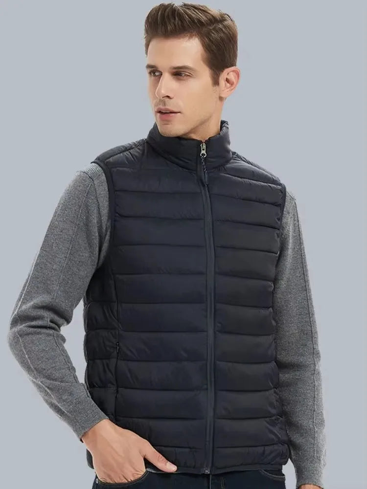 Chaleco acolchado con cuello alto para hombre
