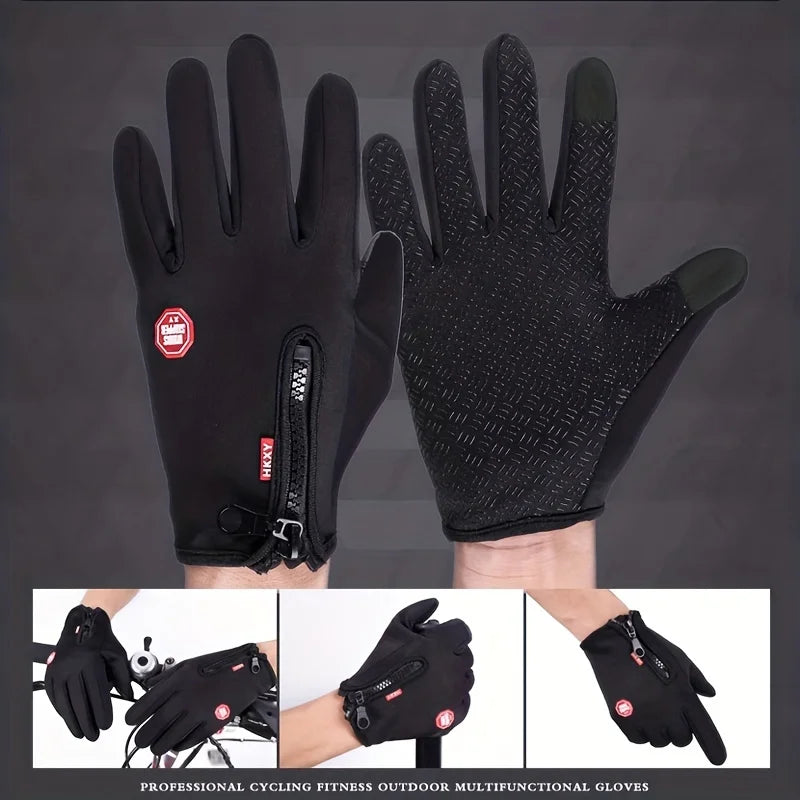 Guantes de invierno táctiles con forro térmico