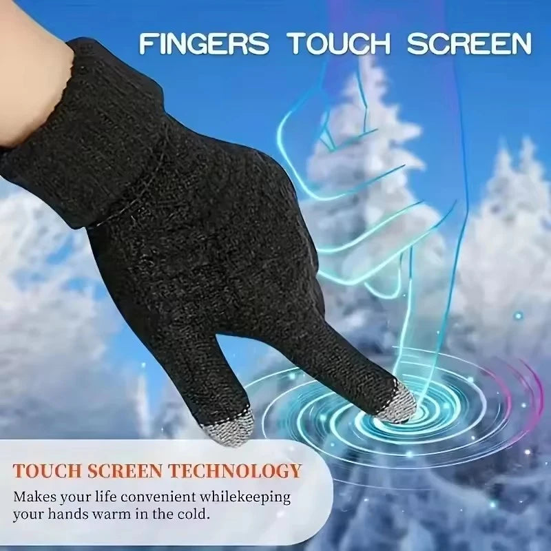 Guantes de punto táctiles unisex
