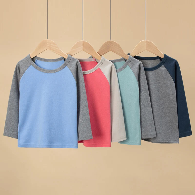 Camisetas infantiles de manga larga (1 o 4 uds)