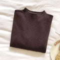 Jersey de punto vintage con cuello medio alto
