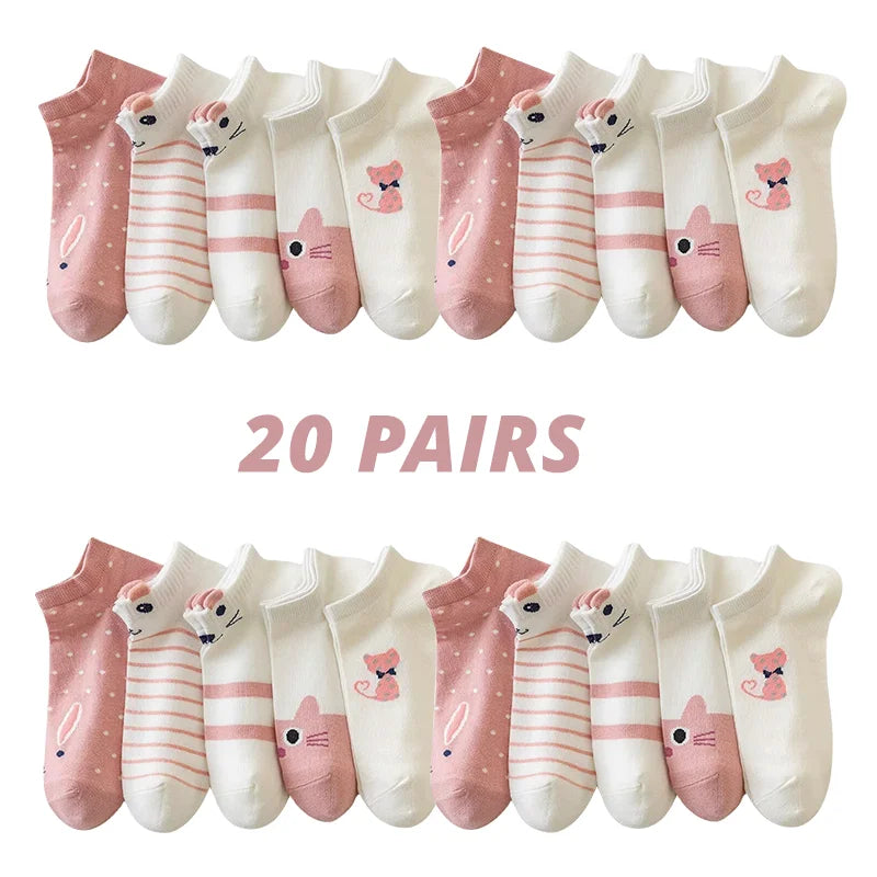 Pack de calcetines cortos para mujer (5, 10 o 20 pares)