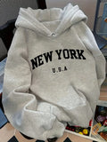 Sudadera holgada con letras para mujer