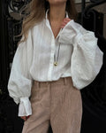 Camisa blanca oversize 100 % algodón