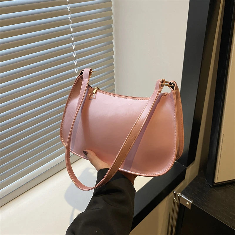 Bolso de hombro retro de piel sintética para mujer