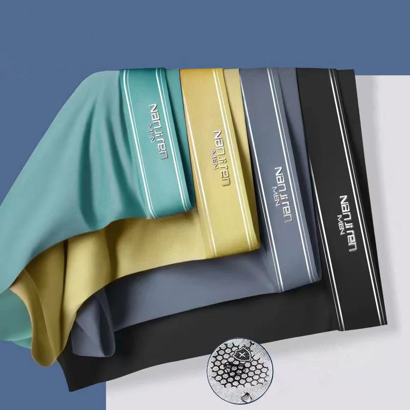 Pack de 4 calzoncillos bóxer de seda fría para hombre