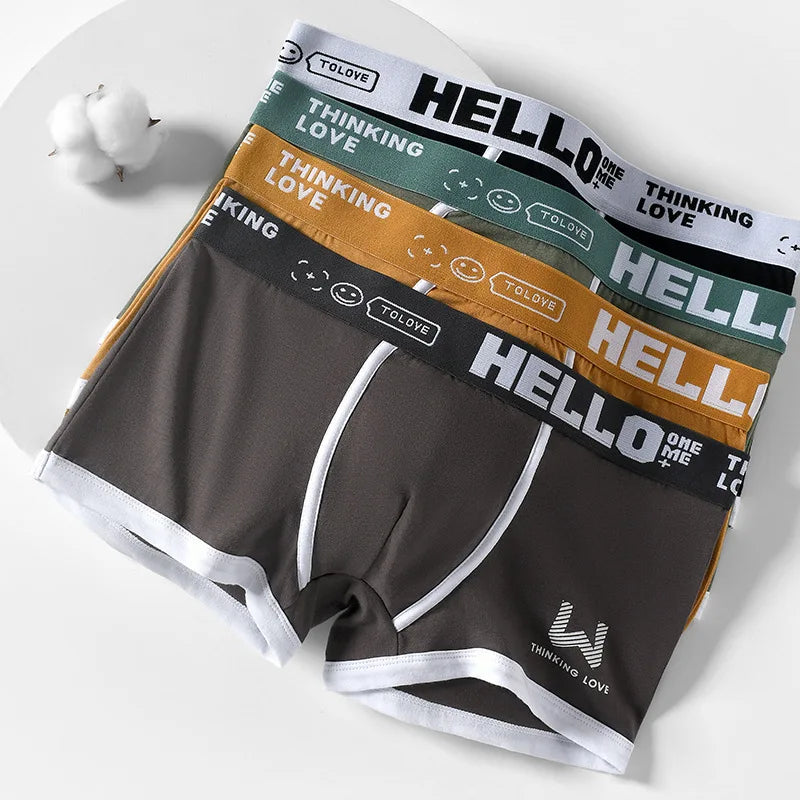 Calzoncillo bóxer de algodón para hombre
