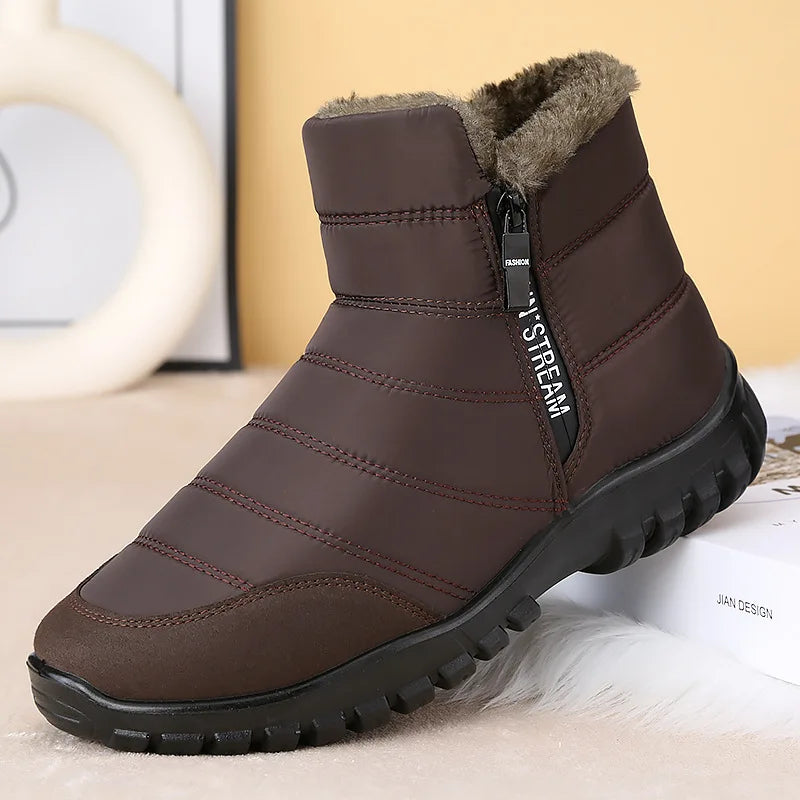 Botas de nieve tobilleras impermeables para hombre
