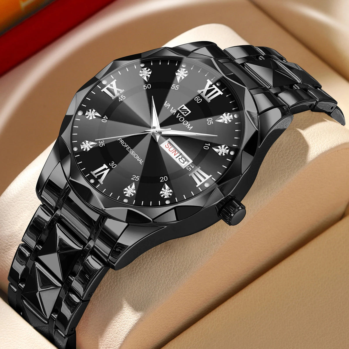 Reloj luminoso con doble calendario para hombre