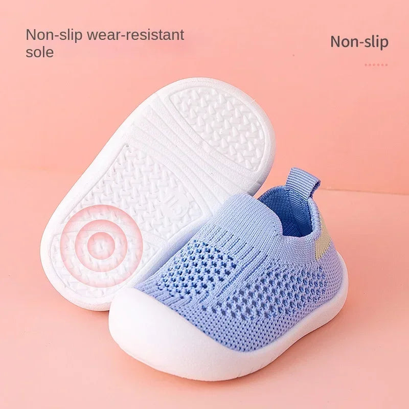 Zapatillas de punto sin cordones para bebé