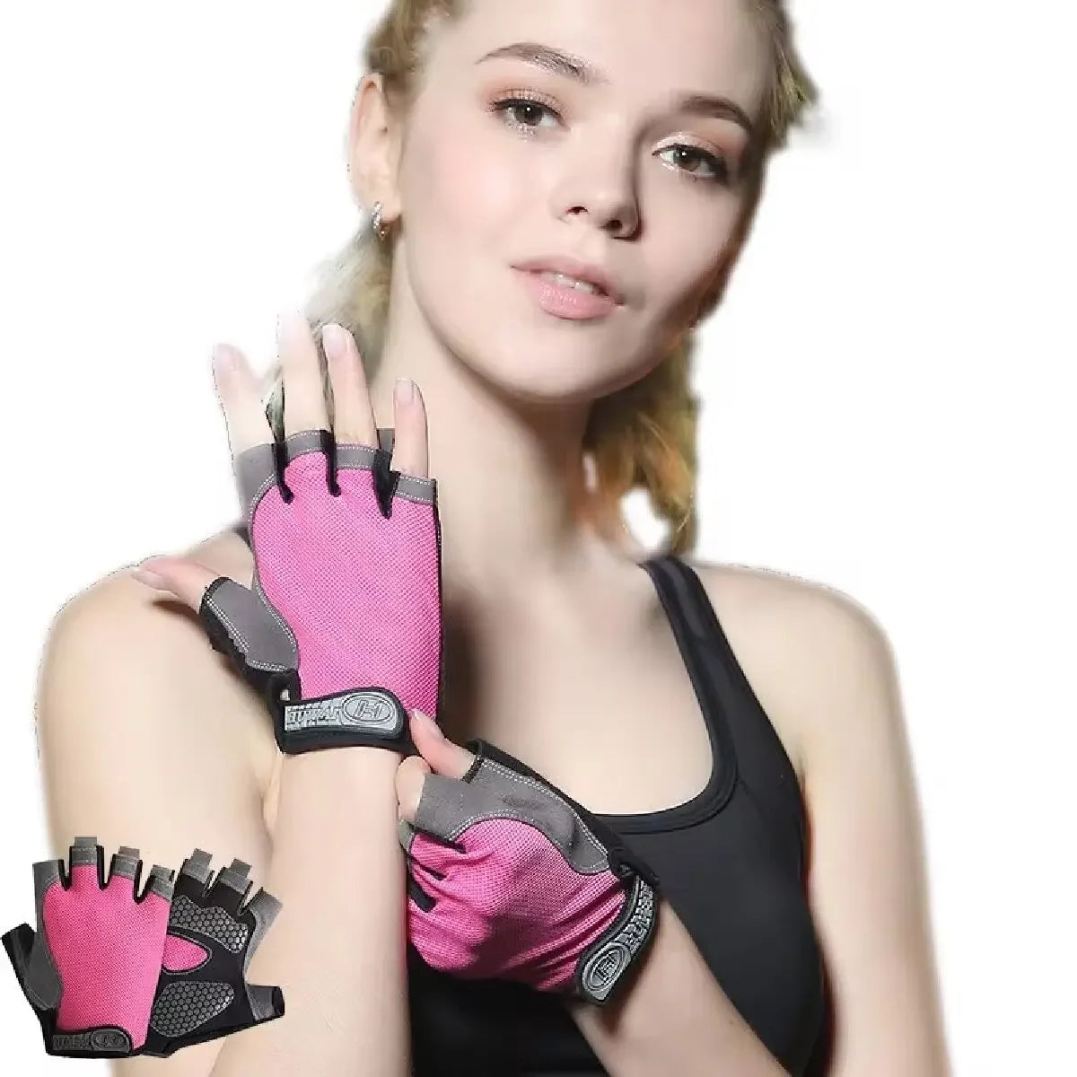 Guantes de gimnasio de medio dedo