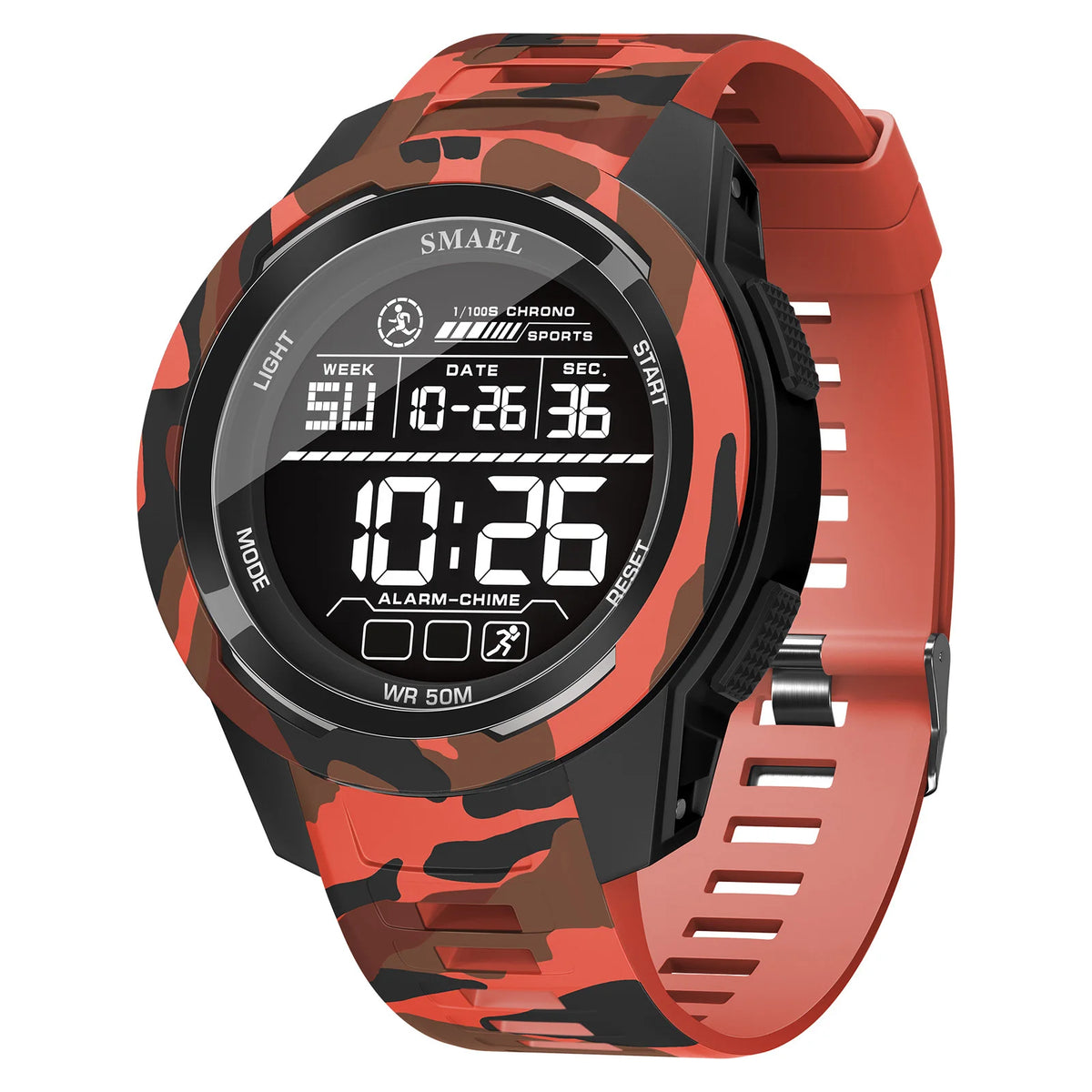 Reloj deportivo militar SMAEL con correa de camuflaje