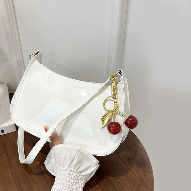 Bolso de hombro retro de piel sintética para mujer