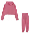 Chándal de mujer: sudadera corta y pantalón ancho