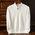 Jersey grueso de cuello pico para hombre