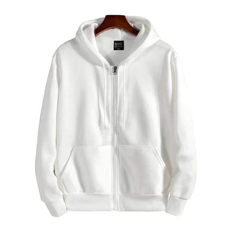 Sudadera con capucha y cremallera para hombre