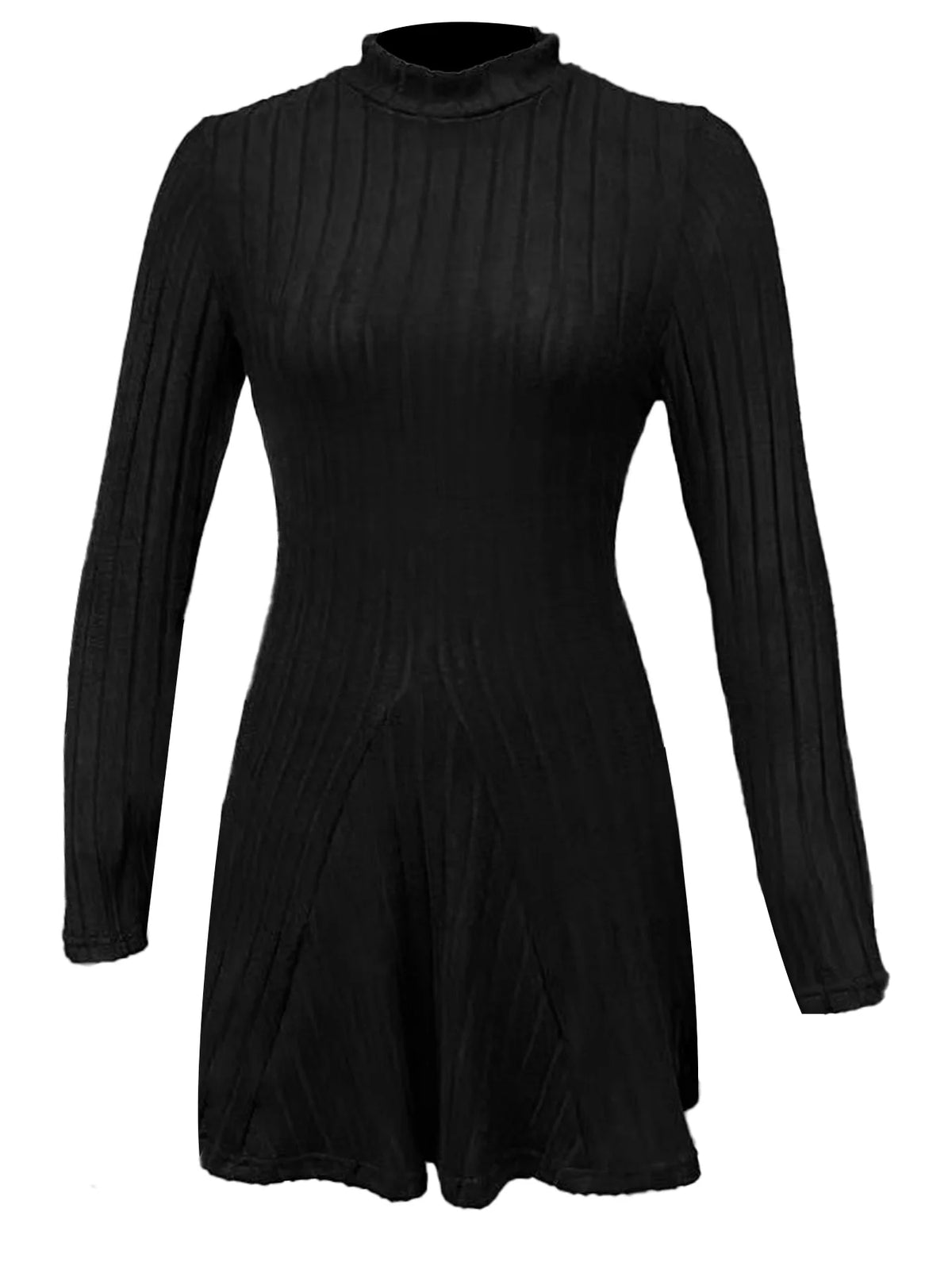 Vestido de punto entallado con falda evasé