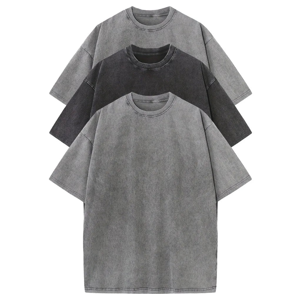 Pack de 3 camisetas holgadas 100 % algodón para hombre