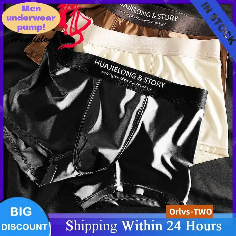 Calzoncillos bóxer de seda fría para hombre (1 o 3 uds)