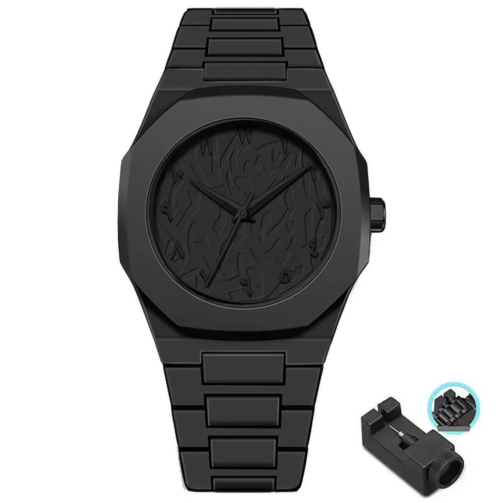 Reloj de cuarzo minimalista de esfera grande para hombre
